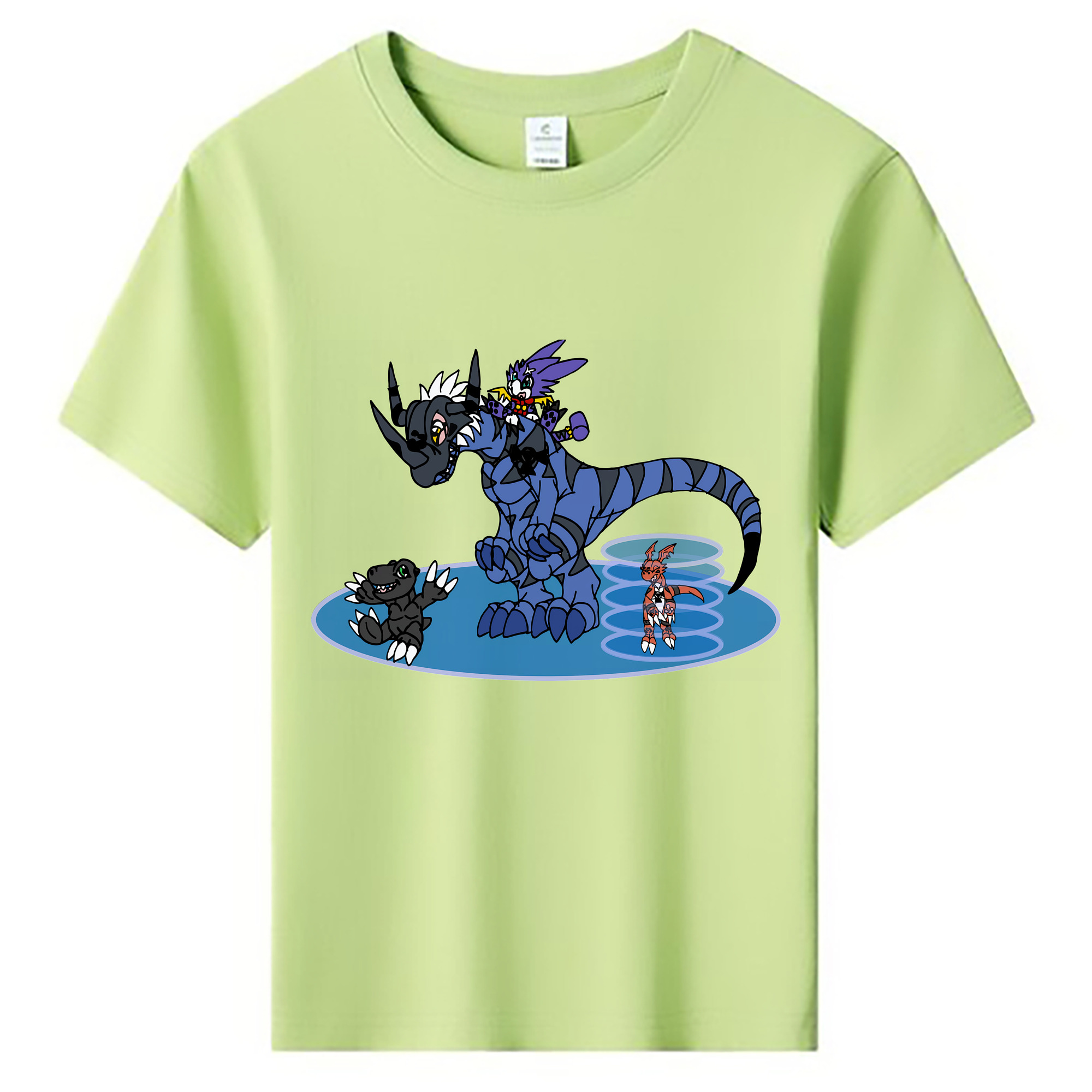 （画像用） Digimon デジタルモンスター/デジモン 綿100％キッズTシャツ（フロントプリント）